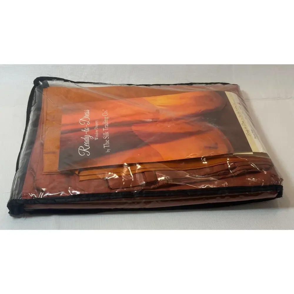 The Silk Trading Company Harvey Drape Curtain Panel Rust Two Tone 42” x 84”